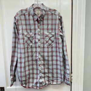 Panhandle Slim western wear long sleeve button down shirt men's xl slim fit
